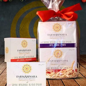 Bis di saponette artigianali all'olio d'oliva e latte d'asina